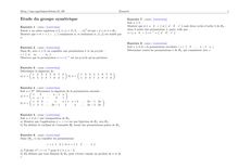Structures algébriques - Etude du groupe symétrique