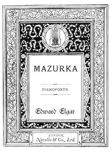 Partition , Mazurka, 3 Characteristic pièces, Op.10, Elgar, Edward