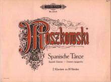 Partition couverture couleur, 5 Spanish Dances, Op.12, Moszkowski, Moritz