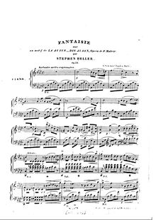 Partition complète, Fantaisie, Op.31, Fantasie on "La Juive" de Halevy