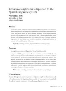 Economic anglicisms: adaptation to the Spanish linguistic system (Los anglicismos económicos: Adaptación al sistema lingüístico español)