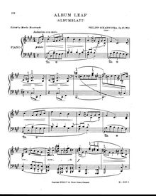 Partition No.3 Album Leaf (Albumblatt), 6 Etudes et préludes, Op.27