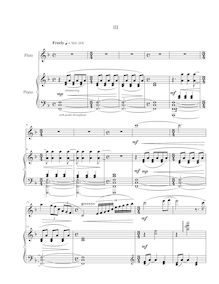 Partition , Freely - partition de piano, flûte Sonatina, Carr, Daniel