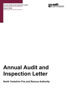 2006-2007 - Annual Audit and Inspection Letter -  North Yorkshire Fire and Rescue Authority