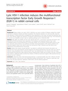 Lytic HSV-1 infection induces the multifunctional transcription factor Early Growth Response-1 (EGR-1) in rabbit corneal cells
