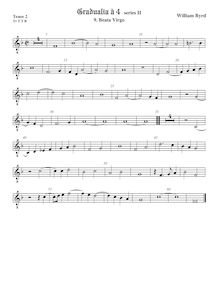 Partition ténor viole de gambe 2, octave aigu clef, Gradualia II par William Byrd