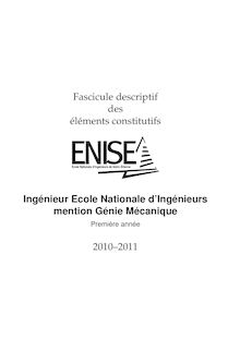 Fascicule descriptif des éléments constitutifs Ingénieur Ecole ...