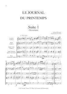 Partition  1 en C major, Le Journal Du Printemps, Fischer, Johann Caspar Ferdinand par Johann Caspar Ferdinand Fischer