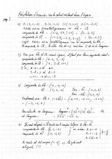 Solutions détaillées d exercices sur le calcul vectoriel