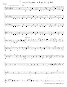 Partition violon, Tetra-Mnemosyne VII, Harrington, Jeffrey Michael