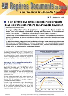 Il est devenu plus difficile daccéder à la propriété pour les jeunes générations en Languedoc-Roussillon
