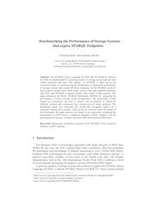 Benchmarking the Performance of Storage Systems that expose ...