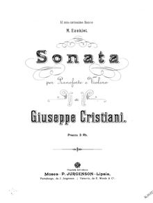 Partition complète, violon Sonata, G minor, Cristiani, Giuseppe