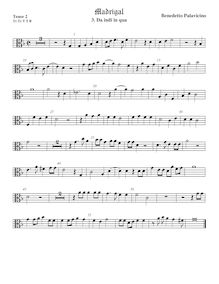 Partition ténor viole de gambe 2, alto clef, Madrigali a 5 voci, Libro 2 par Benedetto Pallavicino