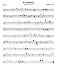 Partition viole de basse, Cantiones Sacrae I, Liber primus sacrarum cantionum par William Byrd