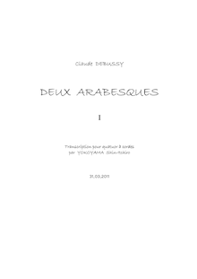 Partition complète, Deux Arabesques, 1. E major2. G major, Debussy, Claude