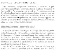 LES VILLES : L'ECOSYSTEME «URBS» Des nombreux écosystèmes ...