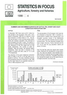 Summer and December surveys on cattle, pig, sheep and goat livestock population 1997