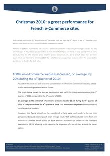 Christmas 2010: a great performance for French e-Commerce sites
