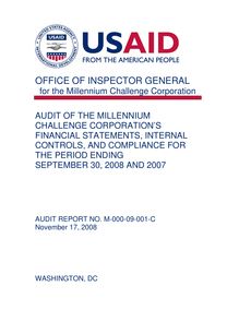 Audit of the Millennium Challenge Corporation’s Financial Statements, Internal Controls, and Compliance