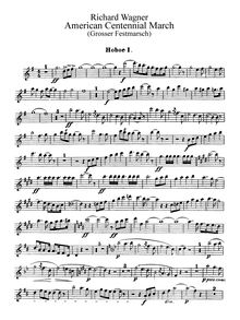 Partition hautbois 1, 2, 3, Großer Festmarsch, WWV 110, Wagner, Richard