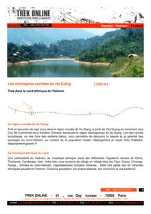 Télécharger le programme détaillé - Les montagnes cachées du Ha Giang