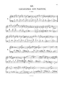 Partition complète, Sarabande con partite par Johann Sebastian Bach