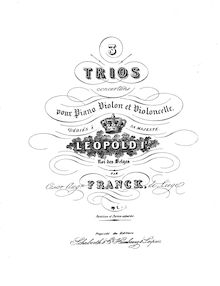 Partition de violoncelle, Piano Trio, Franck, César par César Franck