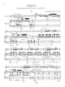 Partition de piano et partition de violon, violon Sonata No.2, Op.13