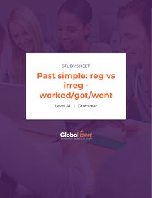 Past simple: reg vs irreg - worked/got/went
