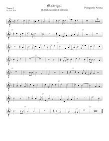 Partition ténor viole de gambe 2, octave aigu clef, Madrigali a 5 voci, Libro 5 par Pomponio Nenna