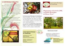 Programmes d activités 2010, au Jardin Botanique de Basse-Terre*