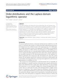 Order-distributions and the Laplace-domain logarithmic operator