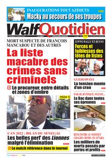 Walf Quotidien n°9090 - du vendredi 15 juillet 2022