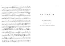 Partition parties complètes, corde quintette, Op.100, F minor, Ellerton, John Lodge