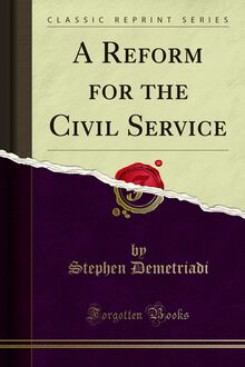 Reform for the Civil Service