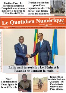 Le Quotidien Numérique d’Afrique N° 2175 - Du lundi 17 avril 2023