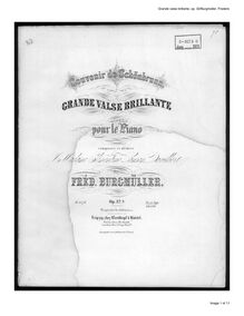 Partition complète, Souvenir de Schönbrunn, Op.32, C major, Burgmüller, Friedrich