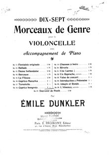Partition de piano, Caprice hongrois, Op.18, A Major, Dunkler, Emile