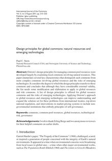Design principles for global commons: Natural resources and emerging technologies