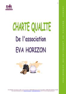 Charte qualité  séjours vacances EVA Horizon