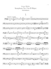 Partition Basses, Symphony No.9, Mahler, Gustav