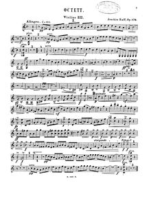 Partition violon 3, Octett für 4 Violinen, 2 Bratschen, 2 Violoncelle