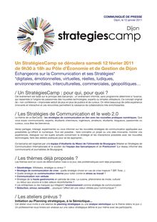 / Un StratégiesCamp : pour qui, pour quoi ? / Les Stratégies de ...