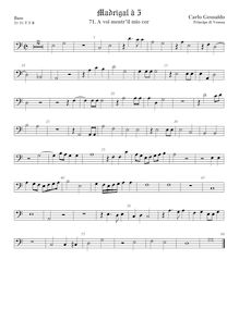 Partition viole de basse, Madrigali A Cinque Voci. Quatro Libro par Carlo Gesualdo