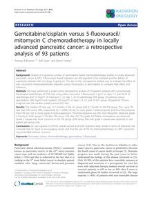 Gemcitabine/cisplatin versus 5-fluorouracil/mitomycin C chemoradiotherapy in locally advanced pancreatic cancer: a retrospective analysis of 93 patients