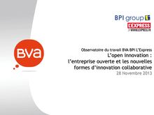 Observatoire du travail BVA BPI L’Express - L’open innovation :  l’entreprise ouverte et les nouvelles formes d’innovation collaborative