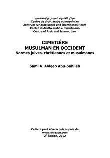 Cimetière musulman en Occident: Normes juives, chrétiennes et musulmanes