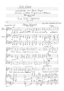 Partition complète, 8 chansons nach Gedichten von Agnes Miegel, Op.33