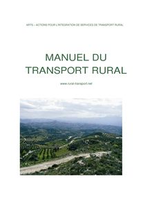 Manuel du transport rural.